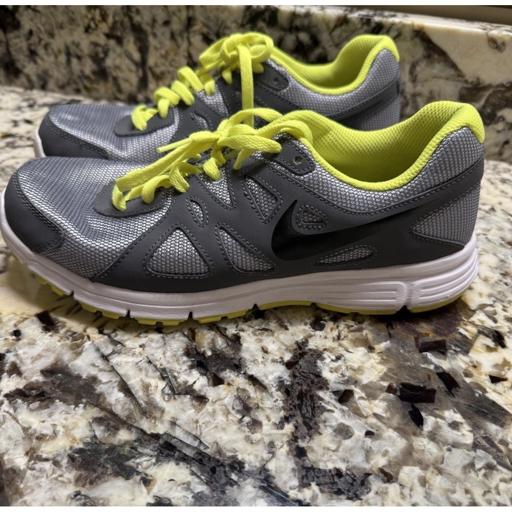 Nike Boys' Yellow and Gray Athletic Shoes Size 6.5Y Revolution 2